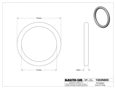 O RING - 41X5 - 1302N805