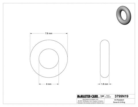 O Ring - 4x1.8