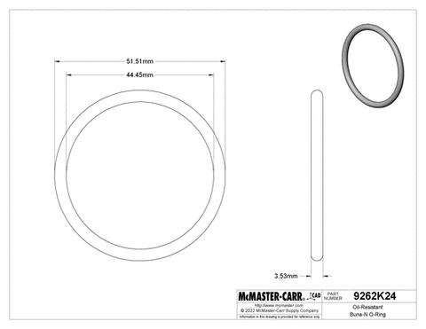 O Ring, 44x3.5