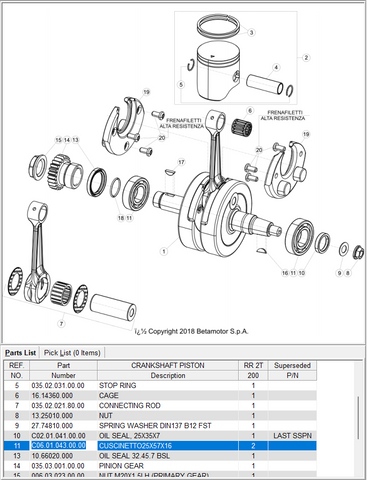 Beta OEM - Bearing 25x57x16