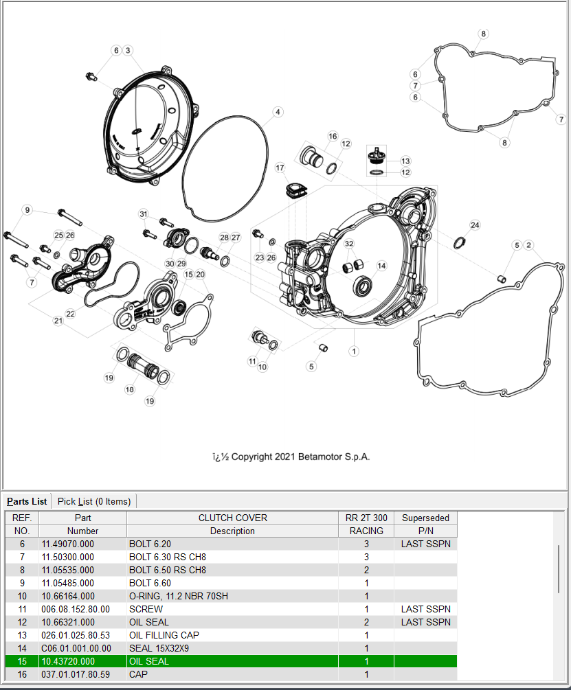 Beta OEM - OIL SEAL - WATER PUMP Beta OEM - OIL SEAL - WATER PUMP