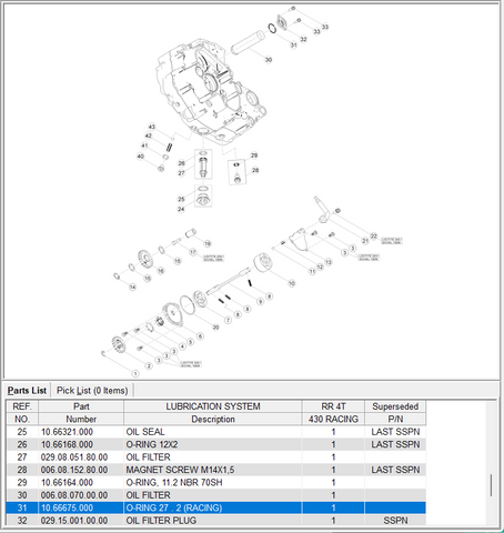 Beta OEM - O RING - DRAIN PLUG - 27X2