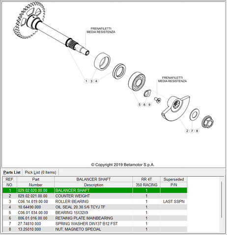 Arbre d'équilibrage BETA OEM - 4T