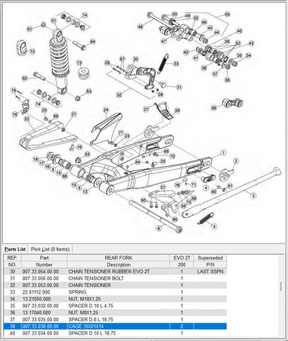 BETA OEM  - Needle Bearing 15X21X14