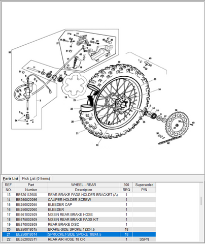 GasGas OEM - SPROCKETSIDE SPOKE