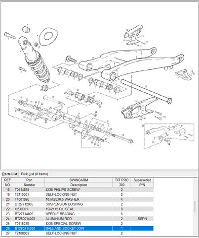 GasGas OEM - AMORTISSEUR ARRIÈRE JOINT LWR HEIM *VENTE*