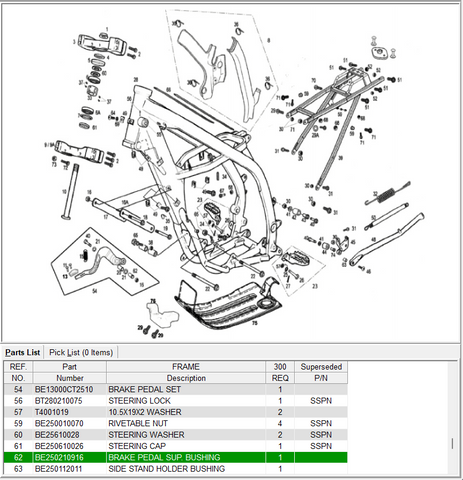 GasGas OEM - BAGUE, PIVOT DE PÉDALE DE FREIN *VENTE*