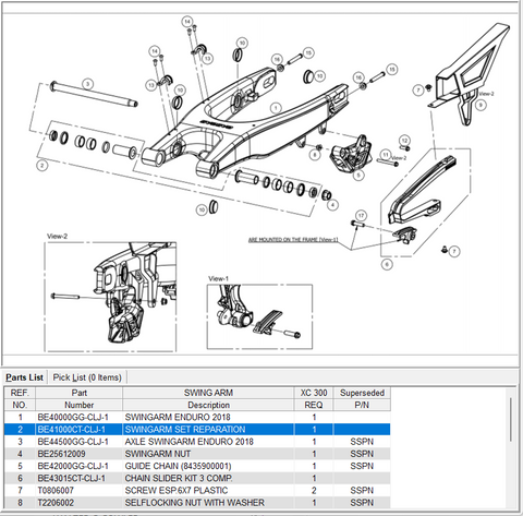 GasGas OEM - KIT DE RÉPARATION DE Bras oscillant *VENTE*