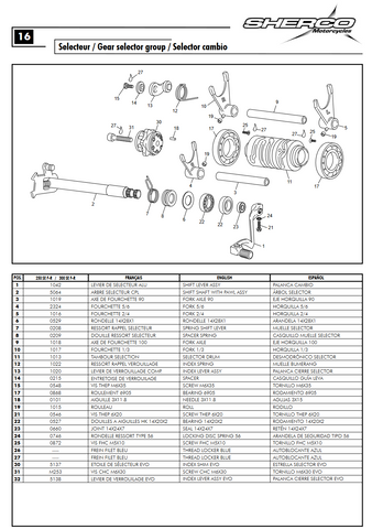 Sherco OEM - GEAR SELECTOR SHAFT 250 END