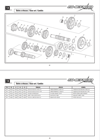 SHERCO OEM - ROULEMENT À AIGUILLES 17X23X12