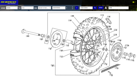 Sherco OEM - SPOKE HEAD, 4.5, END