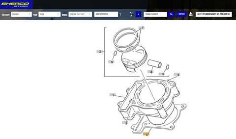 SHERCO OEM - CYLINDER GASKET 0.3 250/300 SEF