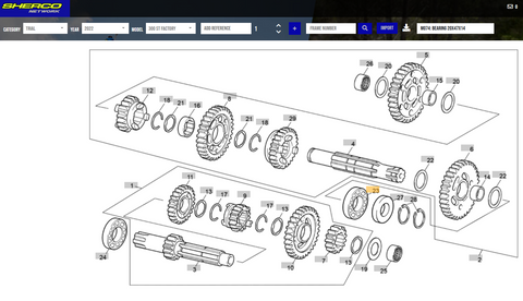 SHERCO  OEM - BEARING 20X47X14