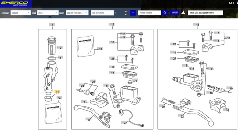 SHERCO  OEM - DUST COVER/BOOT BREMBO CALIPER END.