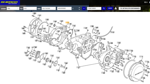 SHERCO  OEM - INNER CLUTCH COVER