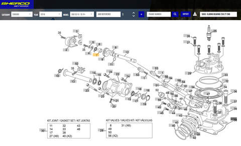 SHERCO OEM - ROULEMENT GLISSANT 2T FIN