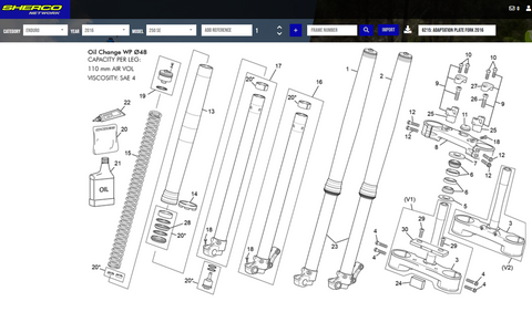 Sherco OEM - ADAPTATION PLATE FORK 2016