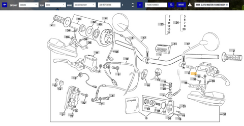 SHERCO OEM - CLUTCH MASTER CYLINDER ASSY  9 MM