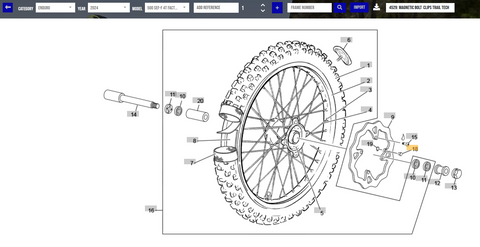 SHERCO OEM - MAGNETIC BOLT  CLIPS TRAIL TECH