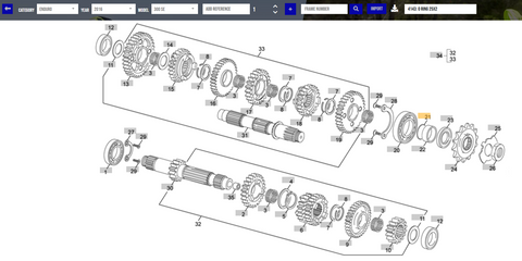 SHERCO OEM - O RING 25x2