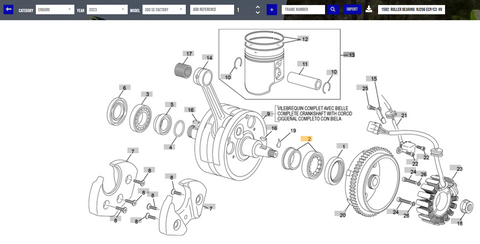 SHERCO OEM - ROLLER BEARING  NJ206 ECP/C3  HVC 058 WITHOUT GROOVE
