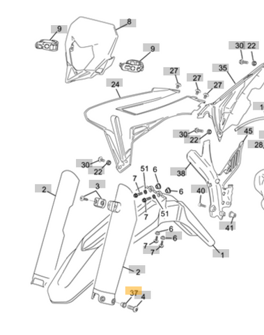 SHERCO OEM - Body Spacer