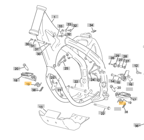 SHERCO OEM - Footrest Spring