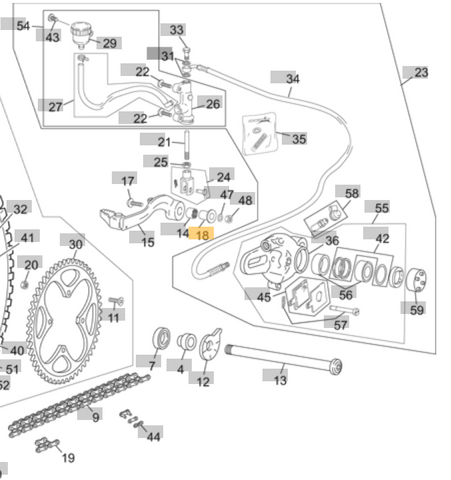 SHERCO OEM - SPACER BRAKE PEDAL