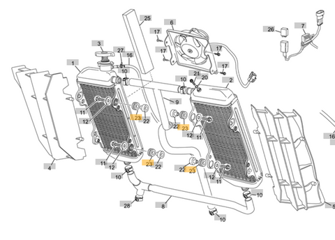 SHERCO OEM - Radiator Silent Block