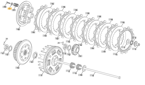SHERCO OEM - Clutch Washer for Spring