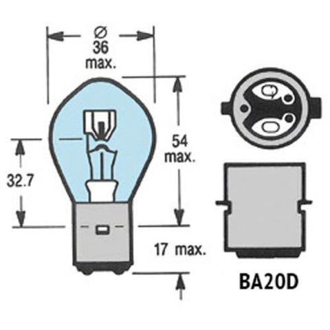 BA20D HEADLIGHT BULB