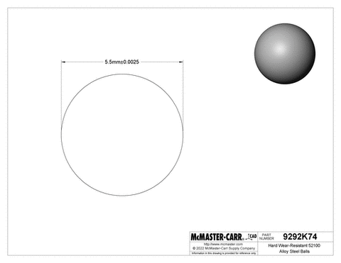 Bille d'acier - 5,5 mm