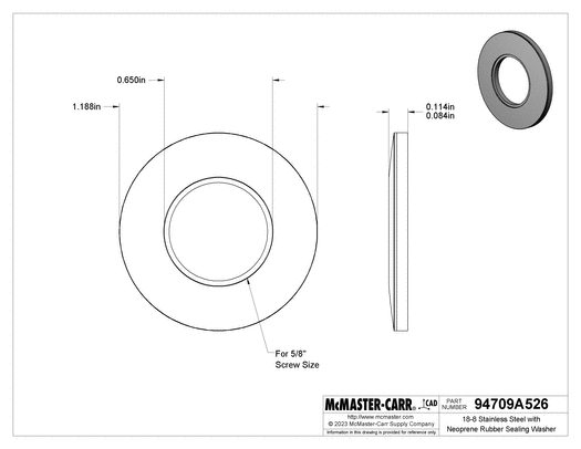 Sealing washer, 16.5x30 - 94709A526 Sealing washer, 16.5x30 - 94709A526