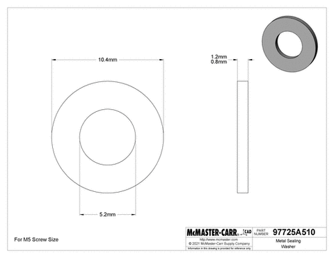 RONDELLE M5x10 Cu