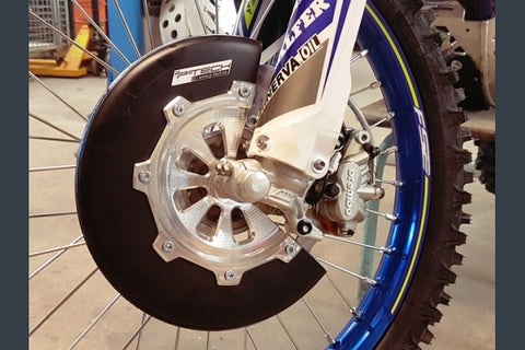 Front brake disc guard for Sherco
