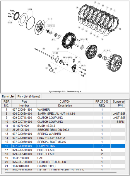 Beta OEM - Clutch Plate Steels MY21+ Beta OEM - Clutch Plate Steels MY21+