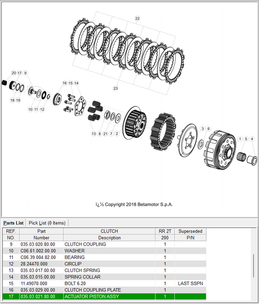 BETA OEM - Clutch Slave Piston 200RR BETA OEM - Clutch Slave Piston 200RR