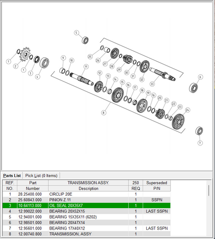 Beta OEM - Joint de pignon Evo 4T C/S