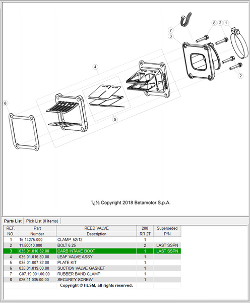 Beta OEM - INTAKE MANIFOLD - 200RR Beta OEM - INTAKE MANIFOLD - 200RR