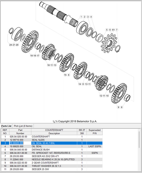 Beta OEM - OIL SEAL - 32X45X7 Beta OEM - OIL SEAL - 32X45X7