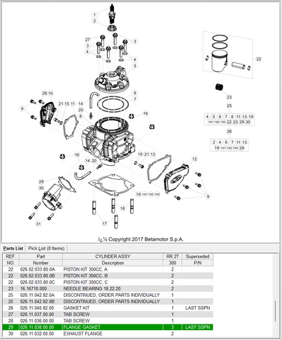 BETA OEM - Exhaust Flange 250/300 RR