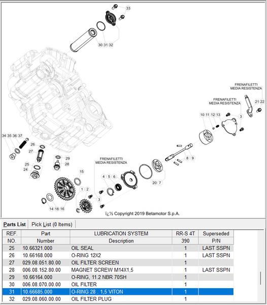 Beta OEM - O RING - 28X1.5 - OIL FILTER COVER Beta OEM - O RING - 28X1.5 - OIL FILTER COVER