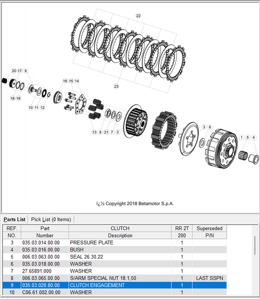 BETA OEM - 200RR Clutch Engagment BETA OEM - 200RR Clutch Engagment