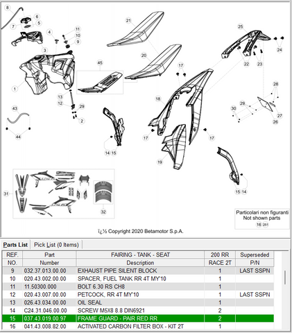 Beta OEM - PROTECTIONS DE CADRE - PR - MY20-24 RR ROUGE