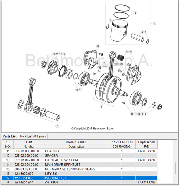 Beta OEM - Woodruff Key 4.5 Beta OEM - Woodruff Key 4.5