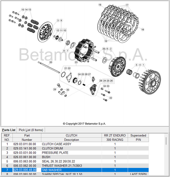 BETA OEM - CLUTCH SAFE WASHER 18-21 BETA OEM - CLUTCH SAFE WASHER 18-21