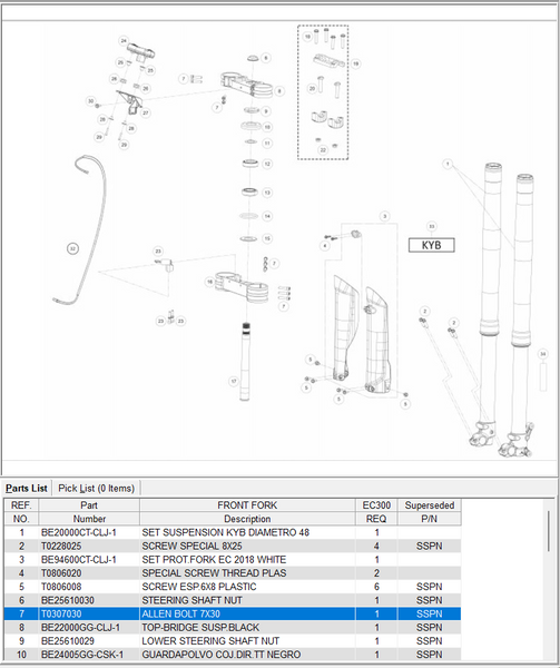 GAS GAS OEM M7X30 HEX BOLT *SALE* GAS GAS OEM M7X30 HEX BOLT *SALE*