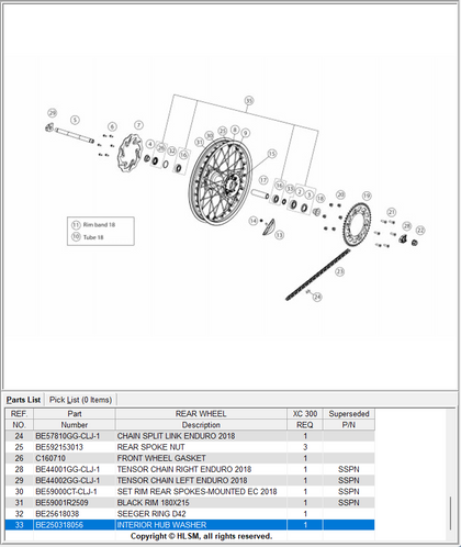 GasGas OEM - INTERIOR HUB WASHER *SALE*