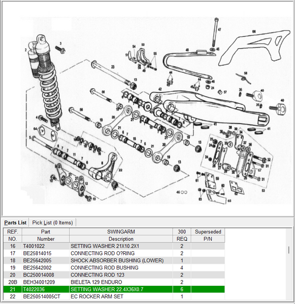 GasGas OEM - WASHER, Setting. 22.4X36X0.7 *SALE*