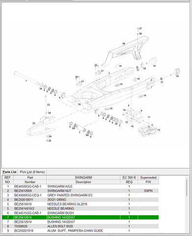 GasGas OEM - DOUILLE 14X22X57 *VENTE*